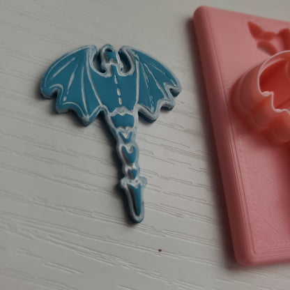 Debossed Dragon Clay Cutter - STL AND 3MF Digital File Download **Commercial License Included**