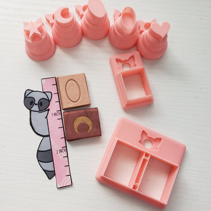 3D Books with Stamps Clay Cutter - STL AND 3MF Digital File Download **Commercial License Included**