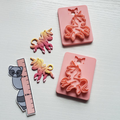 Cutesy Unicorn Clay Cutter - STL AND 3MF Digital File Download **Commercial License Included**