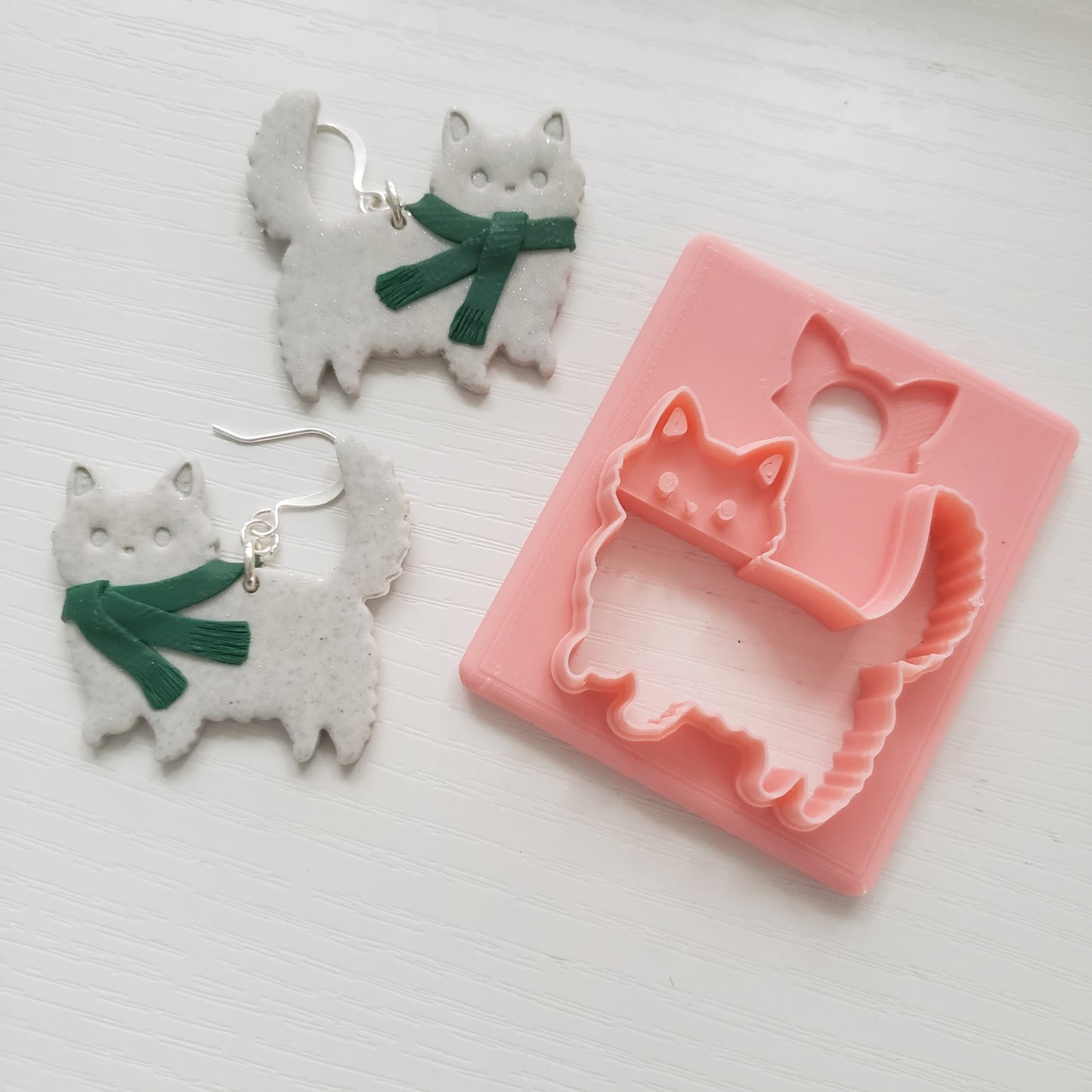 Fluffy Walking Kitty Clay Cutter - STL AND 3MF Digital File Download **Commercial License Included**