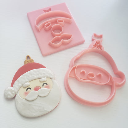 Santa Ornament Clay Cutter - STL AND 3MF Digital File Download **Commercial License Included**