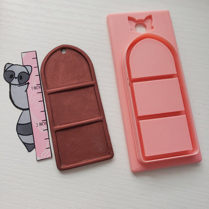 3 Space Bookshelf Bookmark or Ornament Clay Cutter - STL AND 3MF Digital File Download **Commercial License Included**